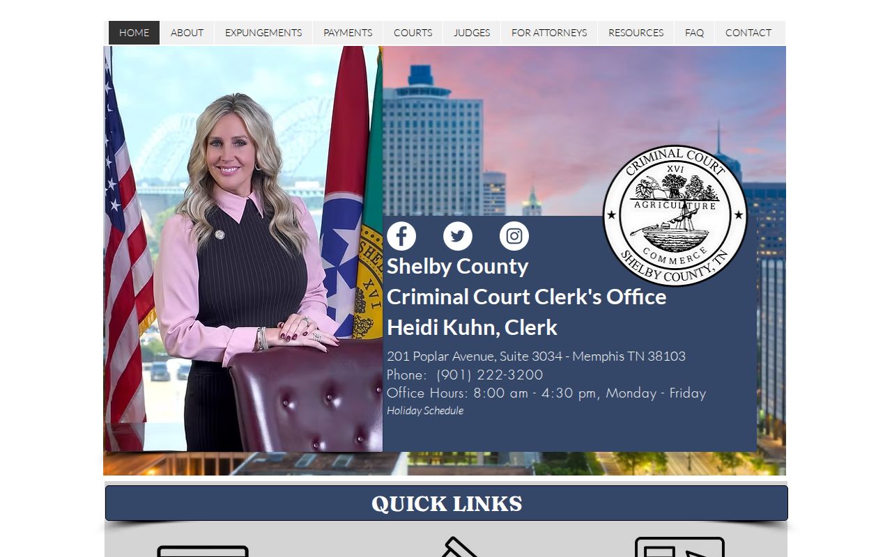 Tennessee criminal court account access interface